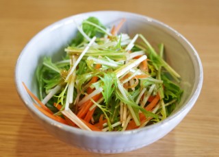 【簡単料理】水菜のサラダ：少しでも野菜を多く摂るために