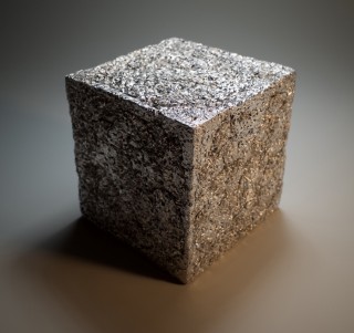 アルミホイルを使って、マイクラっぽいアルミ立方体を作ってみたよ