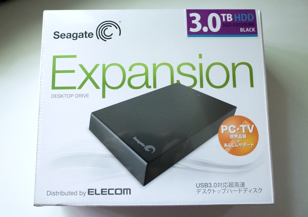 Seagateの外付けハードディスク